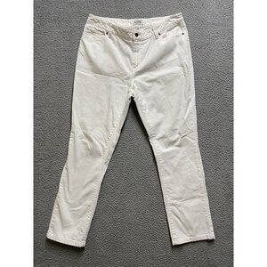 LL Bean White Jeans Women's 18R Favorite Fit